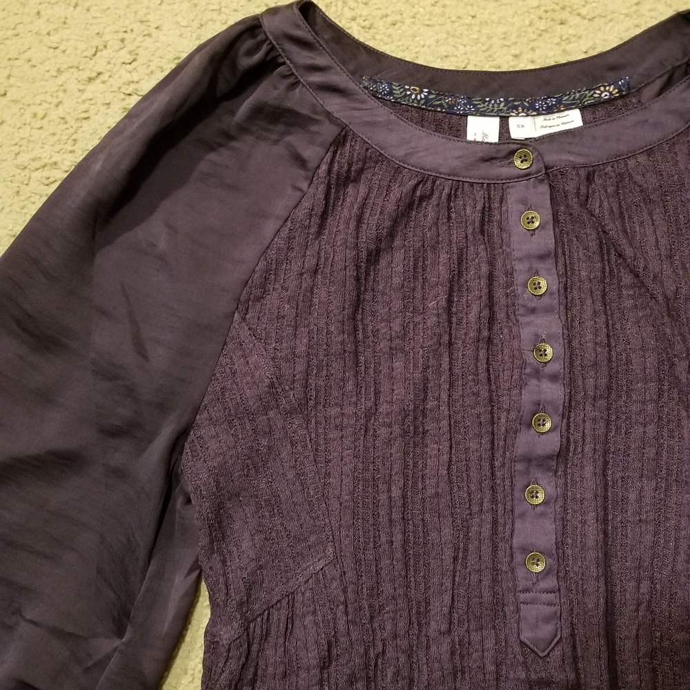 Purple Anthropologie Blouse